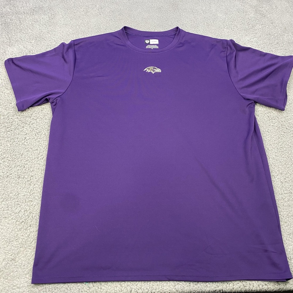 Baltimore Ravens Shirt Mens XL Purple NFL Football‎ Short Sleeve Performance